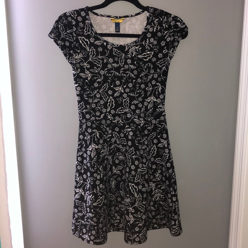 Black and White Floral Dress